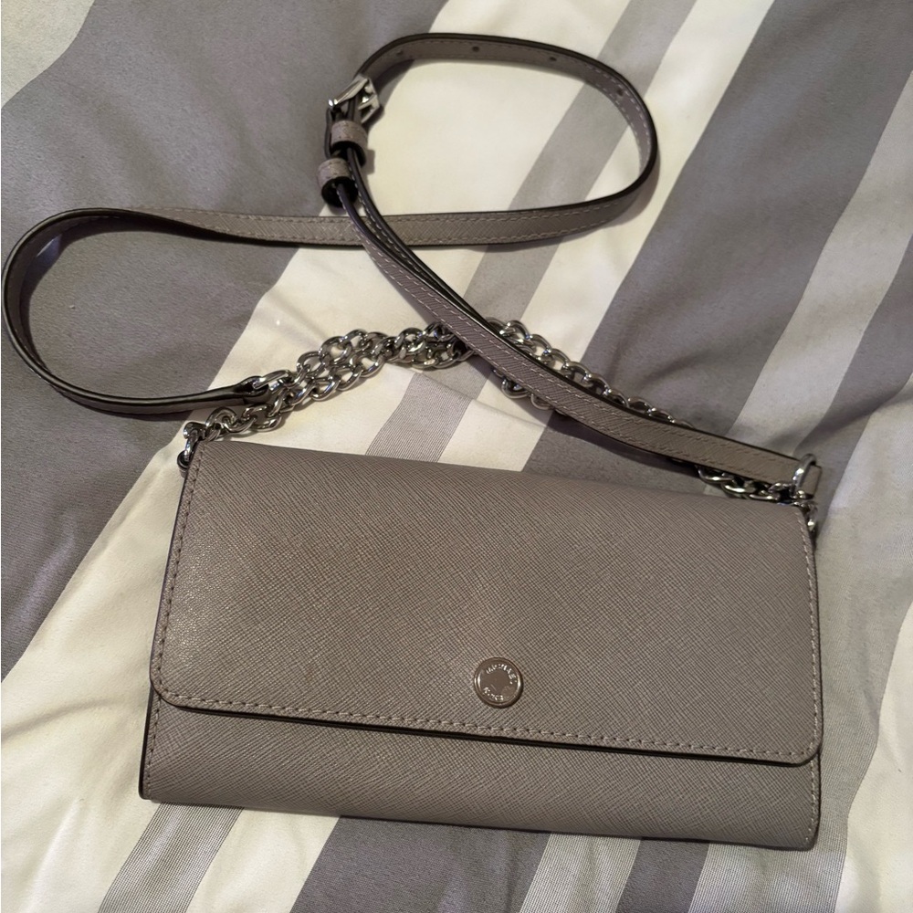 Michael Kors Gray Crossbody Bag with Chain Strap
